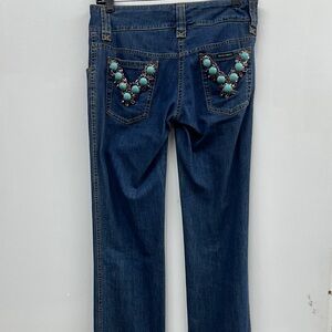 Very unique Dolce Gabbana jeans turquoise stones size 38 made in Italy